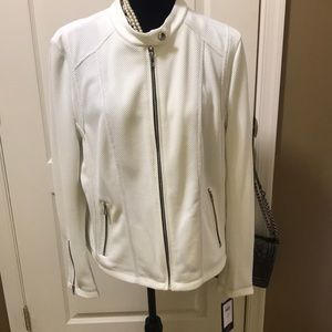 NWT white Moto style jacket